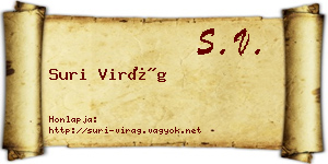 Suri Virág névjegykártya